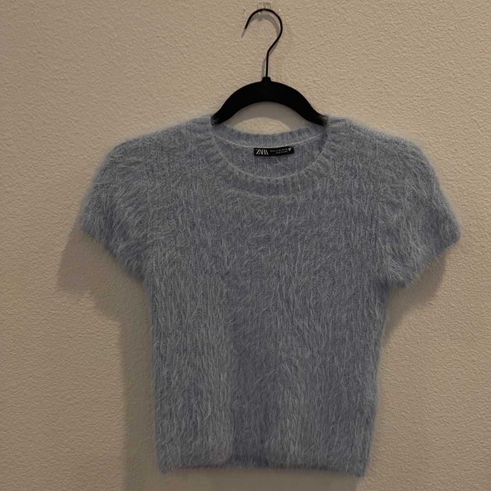 Zara Fuzzy Crop Sweater